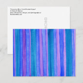 Turkoois, blauw, violet geschilderde strepen Brief Briefkaart (Voorkant / Achterkant)