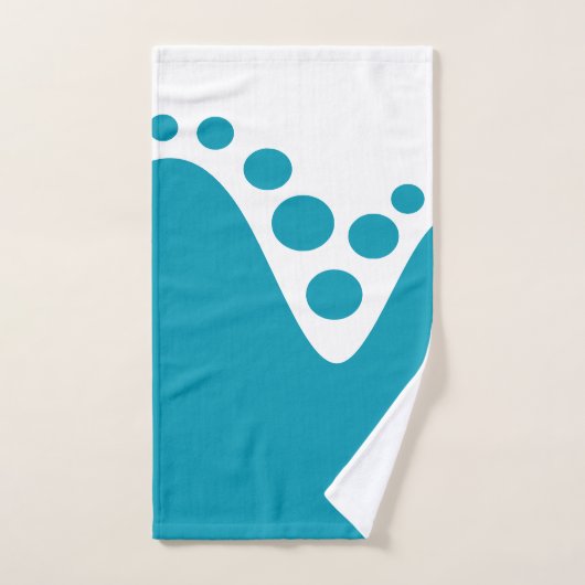 Turkoois Blauw zachte golf en bellen Bad Handdoek (Handdoek)
