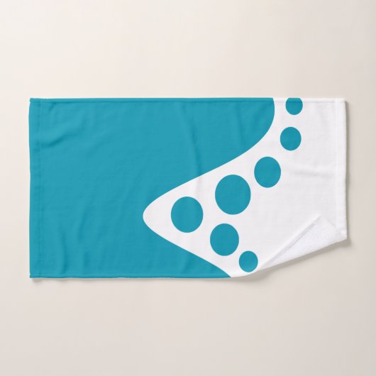 Turkoois Blauw zachte golf en bellen Bad Handdoek (Handdoek)