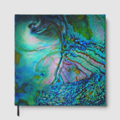 Turkoois & Blauwe Abalone Schelp Gastenboek (Voorkant)