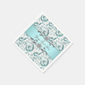 Turkoois Blauwe Draaiing Servetten (Hoek)
