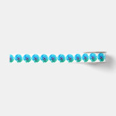Turkoois Blauwe Madelief Grosgrain Lint (Voorkant)