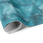 Turkoois Blauwe Marmer  Cadeaupapier (Rol Hoek)