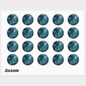 Turkoois Blauwe Pauw Maskerade Feest Stickers (Vel)