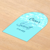 Turkoois blauwgroen agaat zoet 16 jarig toevoegen  acryl uitnodigingen (Laagn)