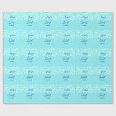 Turkoois blauwgroen agaat zoet 16 jarig toevoegen cadeaupapier (Vlak)