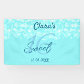 Turkoois blauwgroen agaat zoet 16 jarig toevoegen  spandoek (Horizontaal)