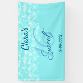 Turkoois blauwgroen agaat zoet 16 jarig toevoegen  spandoek (Verticaal)