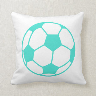 Turkoois; Blauwgroen Voetbal Kussen