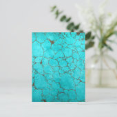 turkoois briefkaart (Staand voorkant)