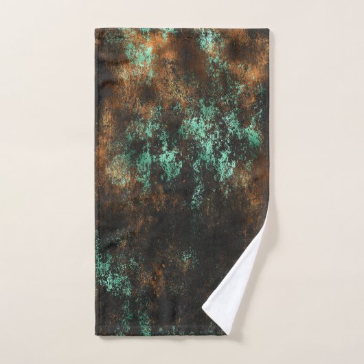 Turkoois Cooper Patina Metallic Bad Handdoek (Handdoek)