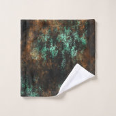 Turkoois Cooper Patina Metallic Bad Handdoek (Wasdoekje)