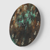 Turkoois Cooper Patina Metallic Grote Klok (Hoek)