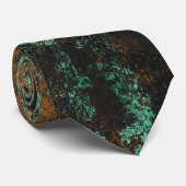 Turkoois Cooper Patina Metallic Stropdas (Opgerold)