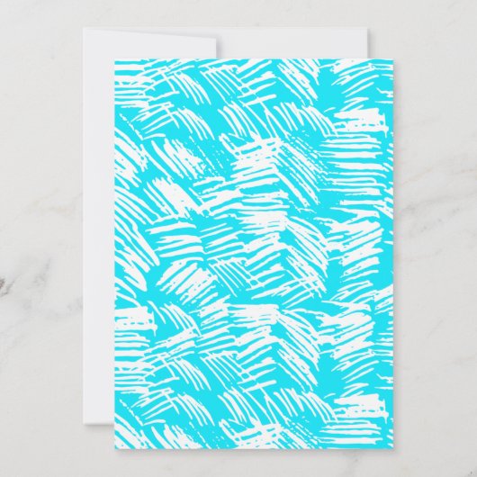 Turkoois | Dashed Modern Photo Afstuderen Aankondiging (Achterkant)