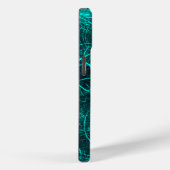 Turkoois Elektrische Energie Web Fractale Kunst Case-Mate iPhone Case (Achterkant / Rechts)