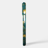 Turkoois en geel Abstract sterpatroon Case-Mate iPhone Case (Achterkant / Links)