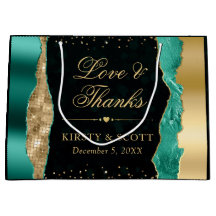 Turkoois en Goud Glam Tranen Bokeh Bruiloft