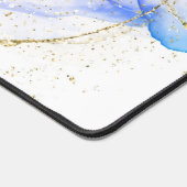 Turkoois en Gouden Alcohol Inkt Bureaumat (Hoek)