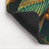 Turkoois en Gouden Uil Muismat (Hoek)