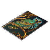 Turkoois en Gouden Uil Notitieboek (Linkerzijde)