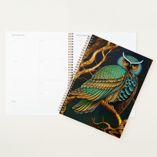 Turkoois en Gouden Uil Planner (Display)