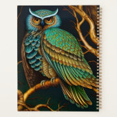 Turkoois en Gouden Uil Planner (Achterkant)