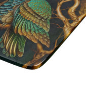 Turkoois en Gouden Uil Snijplank (Hoek)