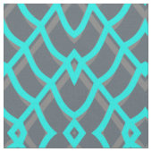 Turkoois en grijs geometrisch stof (Close Up)