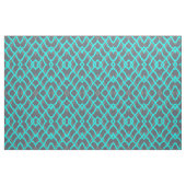 Turkoois en grijs geometrisch stof (Fat Quarter)