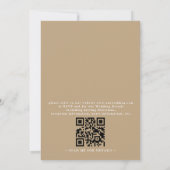 Turkoois en koraal zeeleven elegante QR-code bruil Kaart (Achterkant)