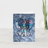 Turkoois en Paarse Buikdanseres Liefdeshart       Kaart (Voorkant)