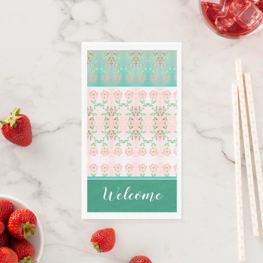 turkoois en roze servet (Insitu)