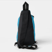 Turkoois en vlinderblauw sling bag (Achterkant)
