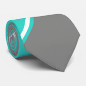 Turkoois en zilverkleurig Stropdas (Opgerold)
