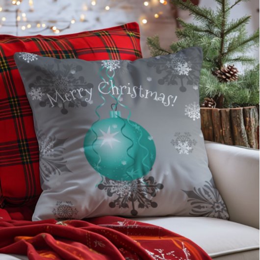 Turkoois Fancy Kerstbal Worp Kussen