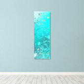 Turkoois Folie Achtergrond Canvas Afdruk (Insitu (Houten vloer))