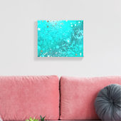 Turkoois folie-achtergrond met mint tinten canvas afdruk (Insitu (Woonkamer))