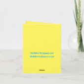 Turkoois geblokte coneflower briefkaart (Achterkant)