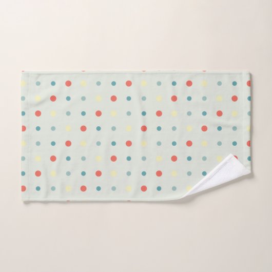 Turkoois, geel en Oranje Stippen Bad Handdoek (Handdoek)