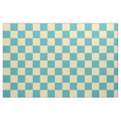 Turkoois geel geruit patroon stof (Fat Quarter)