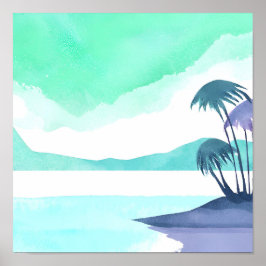 Turkoois geheime lagune poster