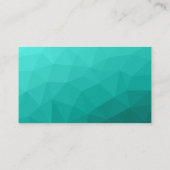 Turkoois geometrisch netpatroon QR-code Monogram Visitekaartje (Achterkant)