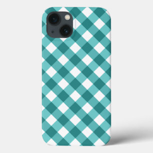 Turkoois geruit Case-Mate iPhone hoesje