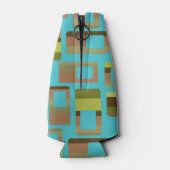 Turkoois gestreepte rechthoeken flesjeskoeler (Achterkant)