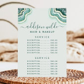 Turkoois Glitter Agate Geode Service Prijs Menu