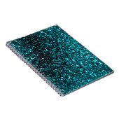 Turkoois Glitter Spiraalschrift Notitieboek (Rechterzijde)