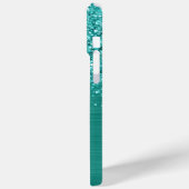 Turkoois Glitter Turquoise Glam Naam Case-Mate iPhone Case (Achterkant / Links)