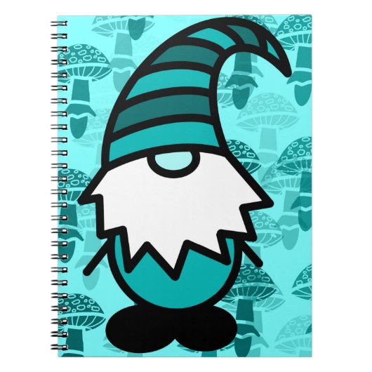 Turkoois Gnome Notitieboek (Voorkant)