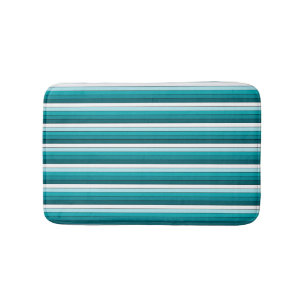 Turkoois Groen Blauw Wit Strepen Badmat
